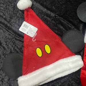 Disney Mickey Mouse Santa Hat NWT